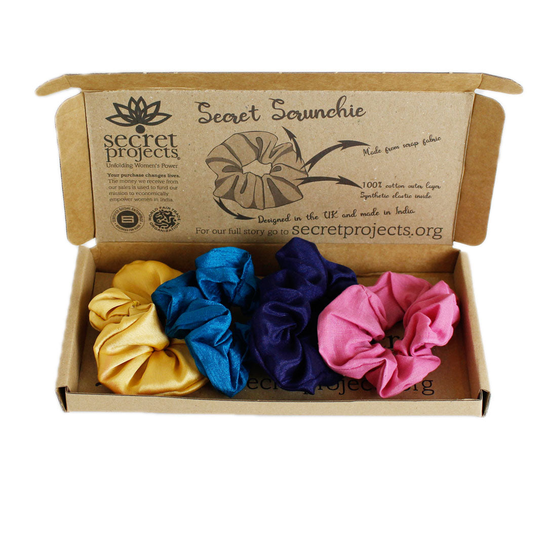 Scrunchie Gift Box - 3 Children Sized Scrunchies - The Multicoloured Box