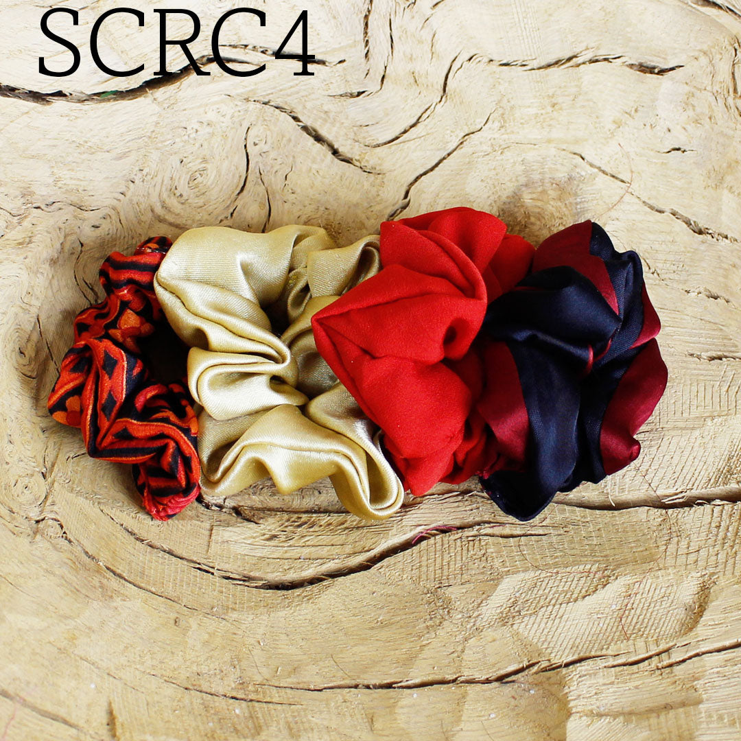 Scrunchie Gift Box - 3 Children Sized Scrunchies - The Red & Gold Box