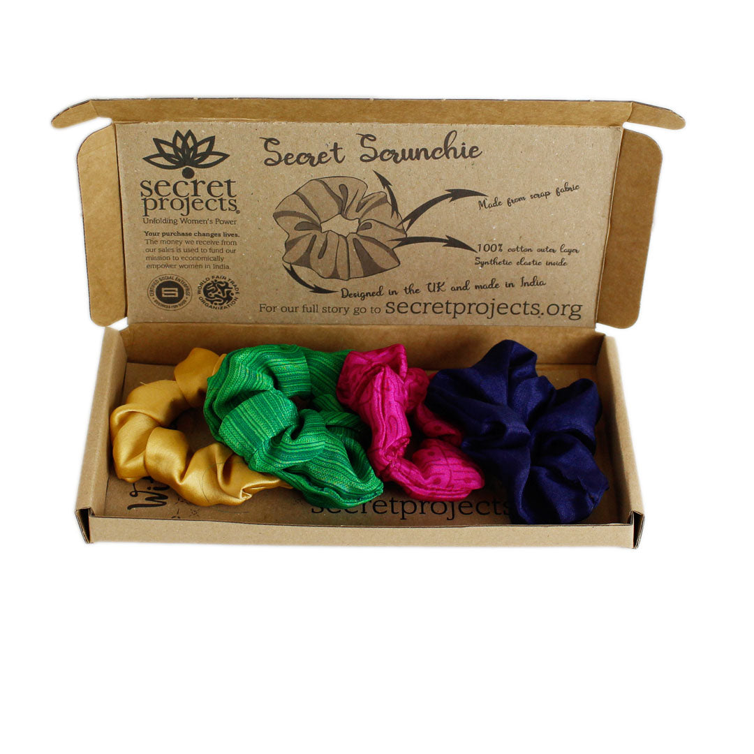 Scrunchie Gift Box - 3 Children Sized Scrunchies - The Rainbow Box