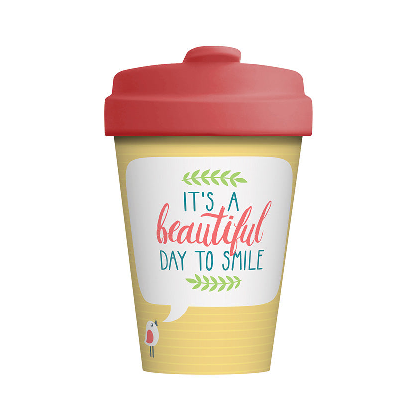Beautiful Day to Smile Bamboo Travel Cup