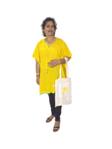 Yellow corn Kimono with tote bag