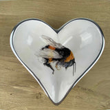 Bee Heart Shaped Bowl by Tilnar Arts, fair trade producer, India