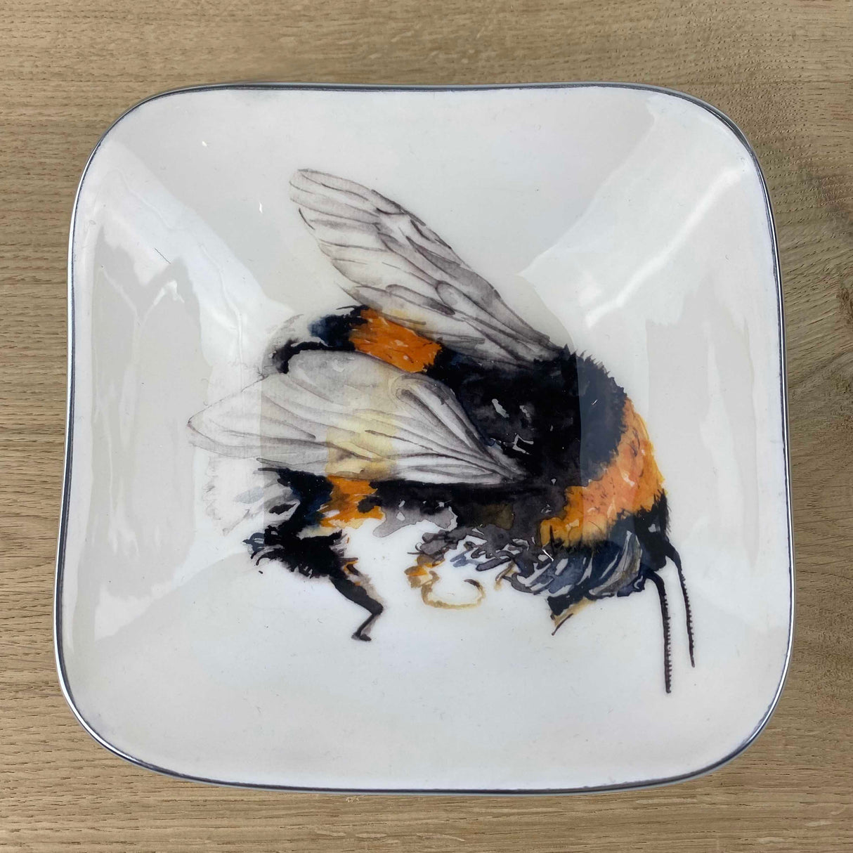 Bee Square Bowl by Tilnar Arts, fair trade producer, India