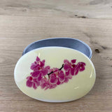 Orchid Trinket Pot by Tilnar Arts, fair trade producer, India (half price because the white is slightly cream)