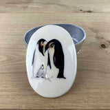 Penguin Trinket Pot by Tilnar Arts, fair trade producer, India (half price because white is more yellow)