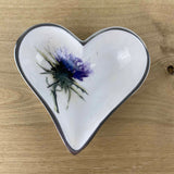 Thistle Heart Shaped Bowl by Tilnar Arts, fair trade producer, India