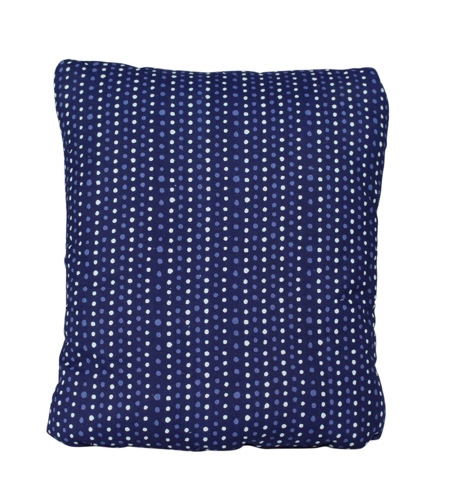 Blue Spots Secret Pillow - a pillow that unfolds into a blanket