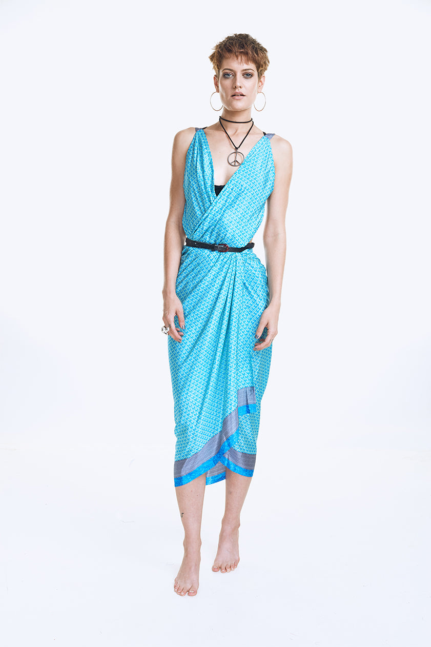 Aquamarina Secret Sari Dress