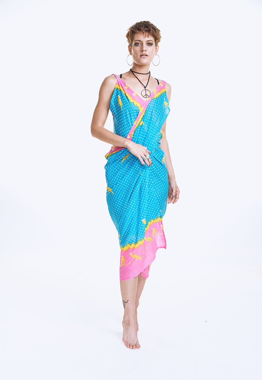 Dragon Fruit Secret Sari Dress